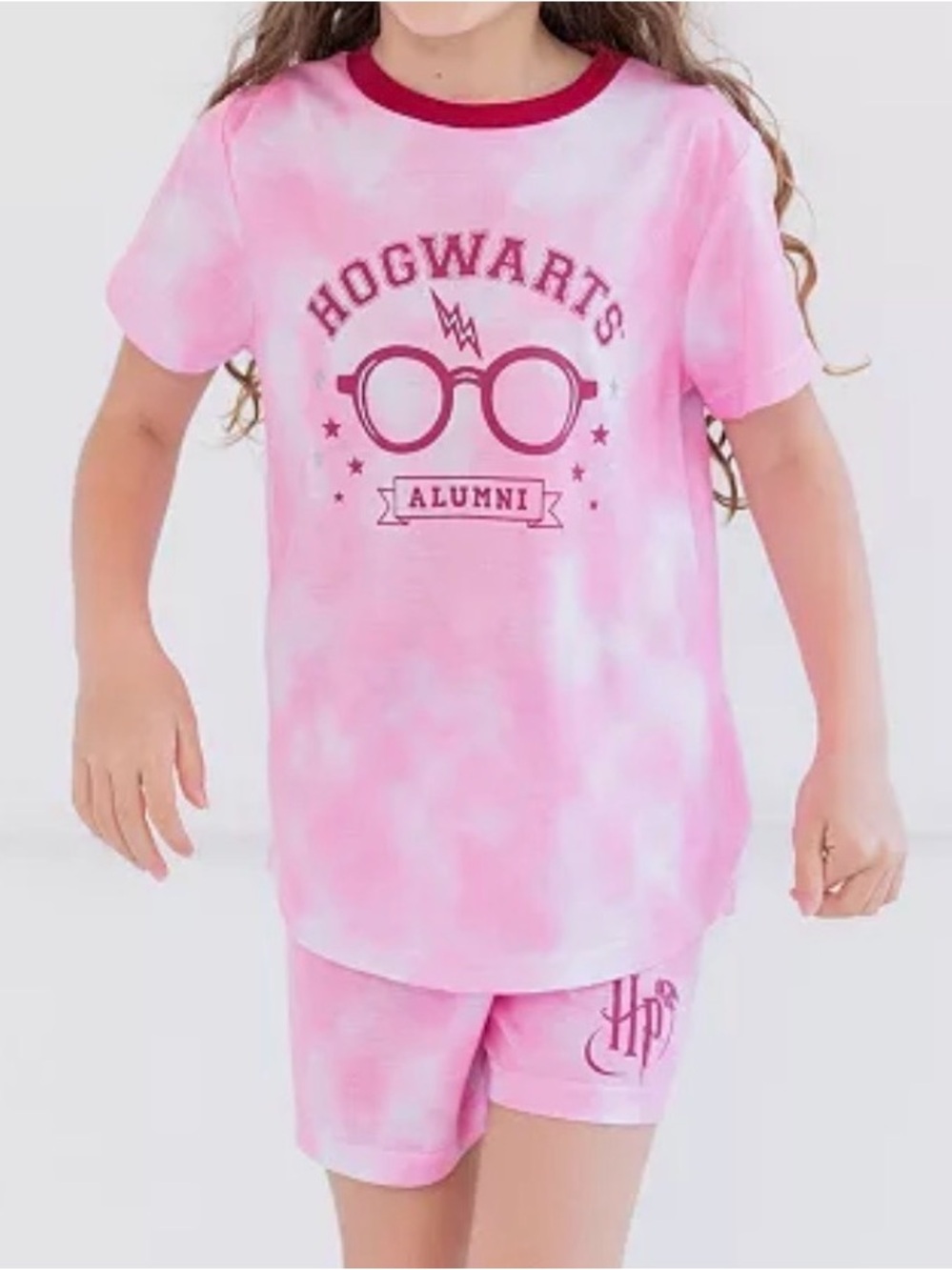 Warner Bros. Pink Tie-Dye Hogwarts Alumni Kids Pajama Set